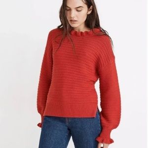 Madewell Ruffle Neck Sweater